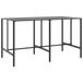 Syfax Bartafel 200x100x110 cm gepoedercoat staal zwart