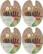 Nassau Fine Art Palette de peinture pour loisirs créatifs avec 8 pinceaux - Peinture acrylique - Bois - Multi - 36 pièces