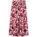 Bonprix Jupe longue en mélange de viscose souple - Coupe classique - Motifs floraux rouge érable/blanc laine