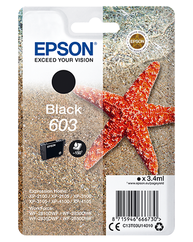 Epson Singlepack Black 603 Ink single pack / zwart