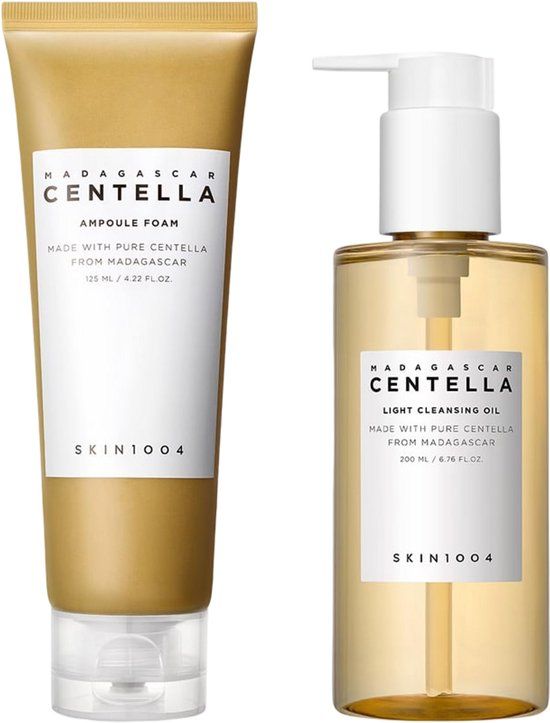 Skin1004 Madagascar Centella Double Cleansing Duo - Cleansing Oil - Ampoule Foam - 325ml