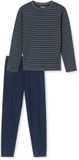 Schiesser Pyjama lang Casual Essentials Heren Antraciet