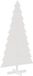 vidaXL - Kerstboom van hout, voor decoratie, wit, 180 cm, massief grenen