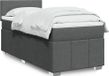 Maison Exclusive - Sommier à lattes de lit avec matelas Gris foncé 100x200cm Tissu