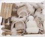 Glorex Hobby kersthangers winter thema - 10x st - bruin/wit - hout - kerstornamenten