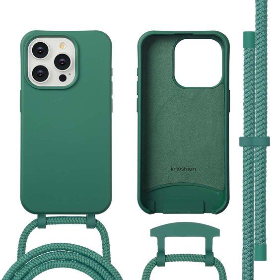imoshion Color Backcover met afneembaar koord met MagSafe voor de Apple iPhone 15 Pro - Donkergroen