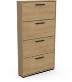 CBA Schoenenkast Izzy | Bruin | MDF | 80,8 x 17,8 x 151,7 cm
