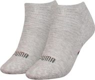 Puma 2 paar dames sneaker sokken - Badstof zool - 38 - Grijs