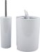 Merkloos Toilet Brush and Waste Bin 2-in-1 - White 6 L Capacity - Ring for Garbage Bag - 24 x 20.5 x 40 cm