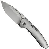 WE Knife Micro Trogon WE24043-2 Polished Bead Blasted Böhler M390, Satin Polished Titanium, zakmes, Brian Brown design
