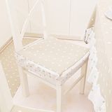 PETTI Artigiani Italiani - Kussen voor keukenstoelen met elastiek, 2 stuks, stoelkussens van katoen met elastiek 40 x 40 cm - set van 2 harten in beige, 100% Made in Italy