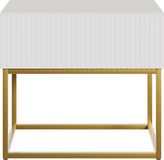 Selsey Veldio - Nachtkastje 50 cm - Wit met gouden poten