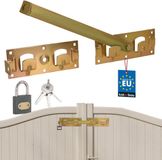 KOTARBAU® Poortgrendel, Deurgrendel, Overslaggrendel Voor Dubbele Poort, Verzinkt Staal, 43 cm, Goud