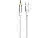 Swissten 3.5mm Jack naar USB-C Audio Kabel – AUX Adapter – Gevlochten/Textile – 1.5 Meter – Wit