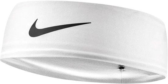 Nike Dri-Fit Fury Classic Hoofdband Unisex - Wit/Zwart - One Size