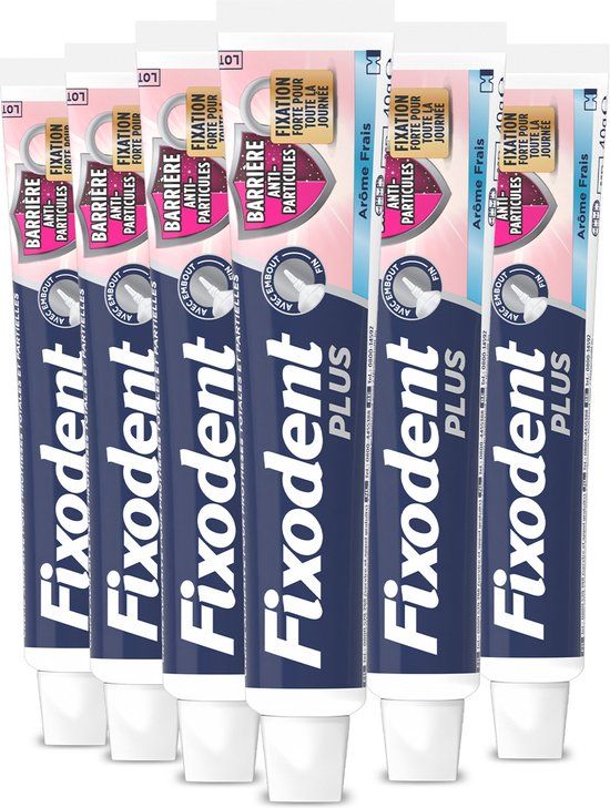 Fixodent Plus Kleefpasta Food Barrier - Fris - 6 x 40 gram