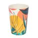 HOME DECO FACTORY KA0481 Multicolor tropical design reusable plastic cup, ideal for parties and events, light and durable, easy to clean, 25Cl