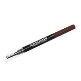 Glam'Up Paris Wenkbrauwstift, waterbestendig, intrekbaar, navulbaar, ultradun, duurzaam, waterdicht en aan beide uiteinden, nr. 02, donkerbruin
