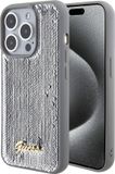 Étui adapté pour Apple iPhone 15 Pro Max - Coque arrière Sequin Script Metal - Argent
