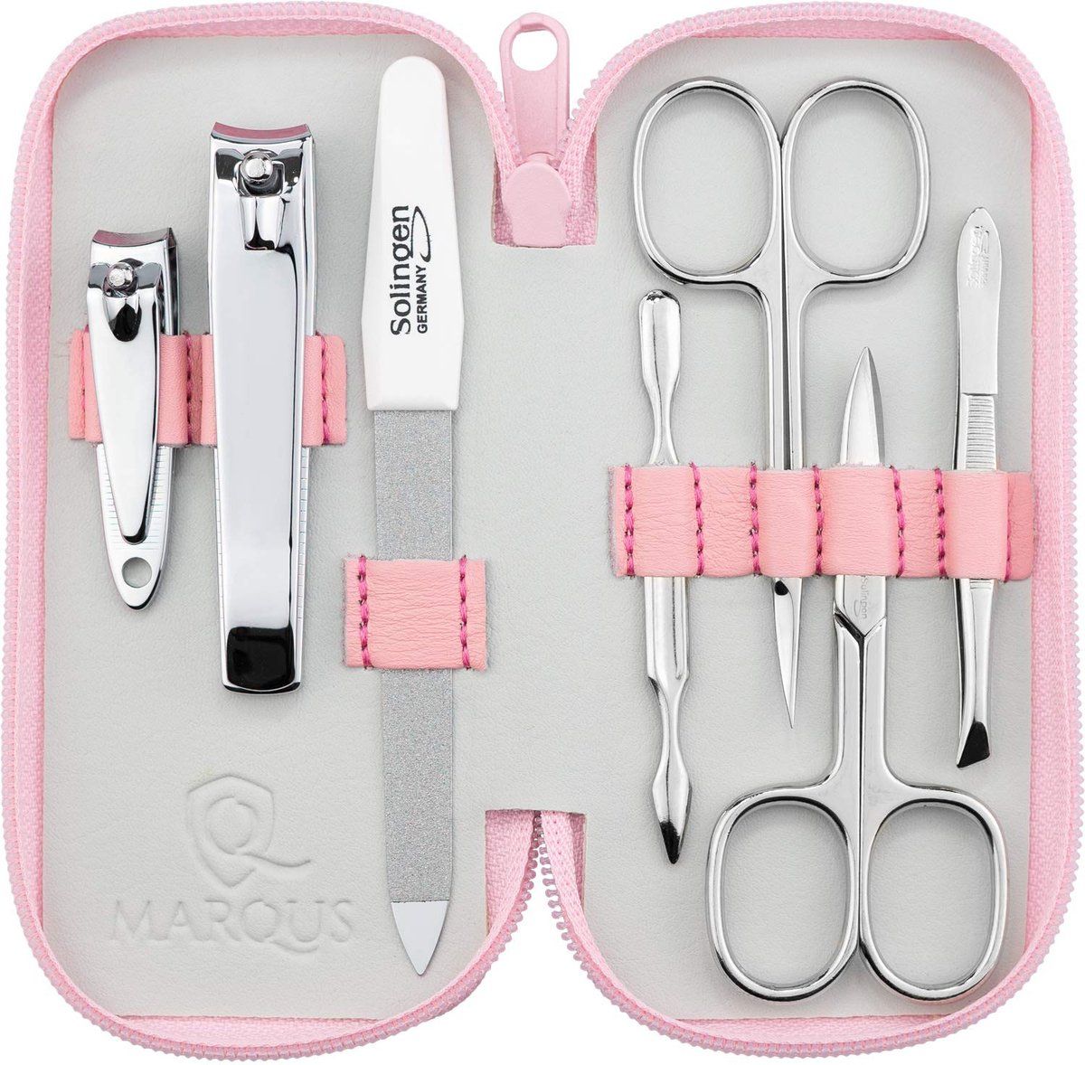 marQus Manicureset Solingen - 7-delig - Echt leren etui - Dames en Heren