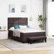 Prolenta Maison Exclusive - Boxspringbed met hoofdeinde, donkerbruin, 140 x 200 cm, gestoffeerd