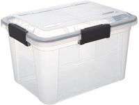 5five opberg Box met deksel - Solutions Protect - 18 liter - 38 x 29 x 25 cm - kunststof - transparant - extra stevig