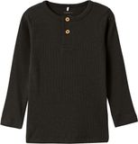 NAME IT NMMKAB LS TOP NOOS Jongens Blouse Zwart Katoen Modal Elastaan Lange Mouw Ronde Hals Regular Fit Maat 110