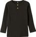 NAME IT NMMKAB LS TOP NOOS Jongens Blouse Zwart Katoen Modal Elastaan Lange Mouw Ronde Hals Regular Fit Maat 110