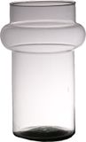 Hakbijl Glass Vaas Luna - transparant - eco glas - 16 x 25 cm - cilinder vaas