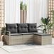 Prolenta Maison Exclusive - Bankset, 4-delig. Lichtgrijs [Synthetisch]: Polyrotan