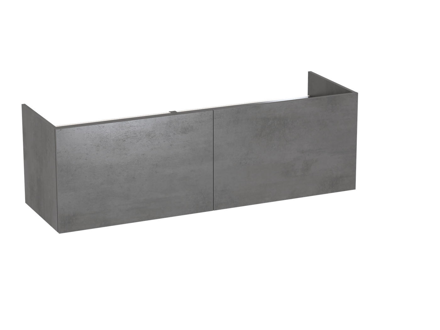 Balmani Cubo onderbouwkast donkergrijs beton 164x52cm zwevend