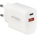 VOLTCRAFT UC-30W002 Chargeur USB 30 W 1x USB-A, 1x USB-C® Fast Charge, Power Delivery 3.0 blanc intérieur GaN