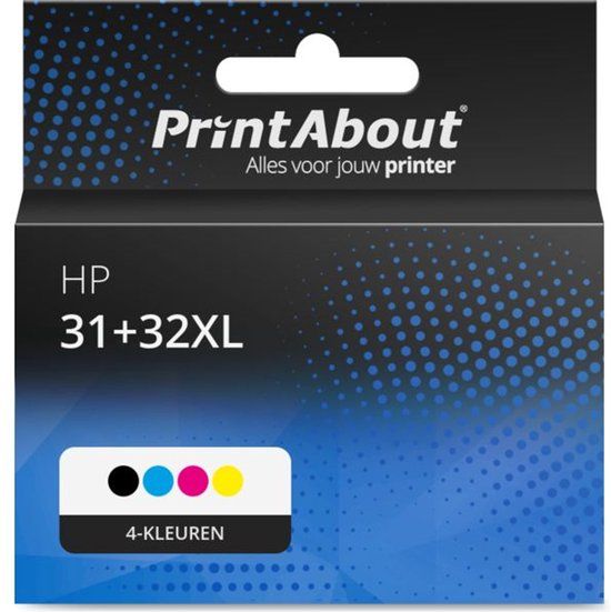 PrintAbout huismerk Inktcartridge 31+32XL (1VU24/26/27/28AE) 4-kleuren Multipack geschikt voor HP