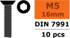 Revtec - Hex Flat Head Screw - M5X16 - Steel - 10 pcs