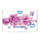 Nuvoli' Hygiënisch papier, 4-laags, 130 vellen, 6 stuks