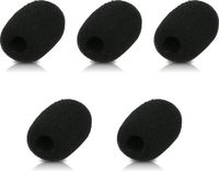 kwmobile Microfoon windscherm, compatibel met div. microfoons, 5 x schuimrubberen bekleding met de afmetingen 2,5 x 3 x 1 cm, zwart