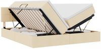 vidaXL Opbergbed met matras, crème kleur, 180 x 200 cm, kunstleer