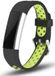 Strap-it Siliconen Smartwatch bandje - Geschikt voor Fitbit Alta / Alta HR sport bandje - Zwart/Groen - Maat S