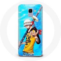 Maniacase Hoesje voor Samsung Galaxy A6 2018 One Piece Manga Trafalgar Law zwaard