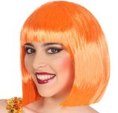 Atosa Pruik boblijn - oranje - halflang haar - verkleedpruik - dames