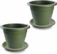 Forte Plastics Bloempotten - 3 stuks - Donkergroen - Ø 30 cm