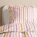 NOUS Kids katoenen gestreepte kinderdekbedovertrek 120x150 cm - roze