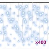 vidaXL Lichtgordijn met 400 LED's en 8 functies 10 m koudwit