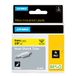DYMO Rhino Industriële krimpkous | 9 mm x 1,5 m | zwarte print op gele achtergrond | voor Rhino labelapparaten