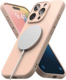 Ringke Silicone Magnetic Hoesje Geschikt voor Apple iPhone 16 Pro Max | Compatibel met MagSafe | Back Cover met Magneet | Zacht Siliconen | Slank Design | Roze