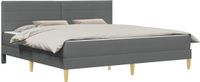vidaXL Bedframe 200 x 200 cm Donkergrijs
