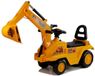 LEAN CARS Tracteur à enfourcher pour tout-petits Pelle mécanique mobile Bras de benne Pot 2 en 1 Jaune