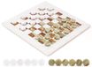 Jeu d'échecs en marbre, 15 pouces, onyx blanc et vert, 32 pièces