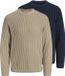 JACK&JONES JJEDOVER KNIT CREW NECK 2PK MP Heren Gebreide truien L Katoen Acryl Polyester Sky Captain