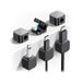 Kabelhouder Magnetisch 6 stuks, Kabelclips Zelfklevend met Sterke Lijm & Éénhandig Bedienbaar, Geschikt voor Bureau, Auto, Ladekabels, USB, Kabelbeheer Accessoires Zwart